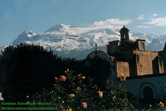 Iztaccihuatl desde amecameca, antes de subir para escalar 