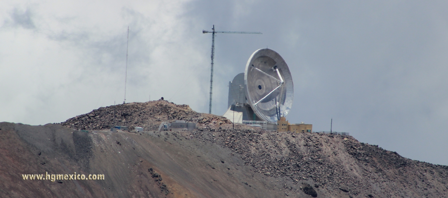 en la Cumbre de la Sierra Negra se encuentra el Gran Telescopio Milimetrico de México 
